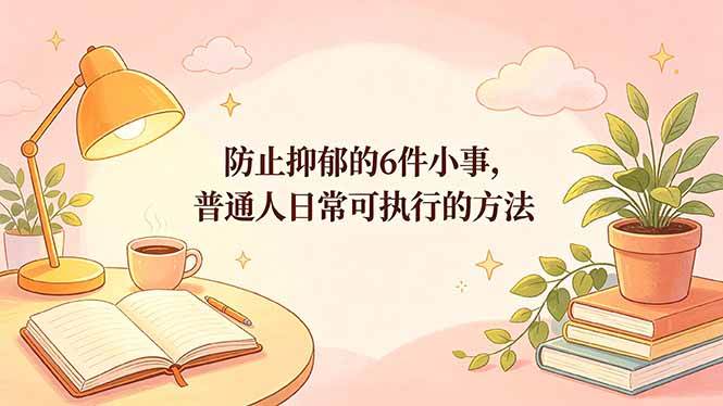 (5.10)付费文章：防止抑郁的6件小事，普通人日常可执行的方法