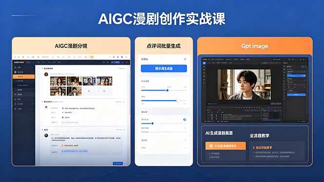 (5.13)AIGC漫剧创作实战课，提示词批量生成分镜剧本，Gpt image+维洛全流程教学助你AI变现